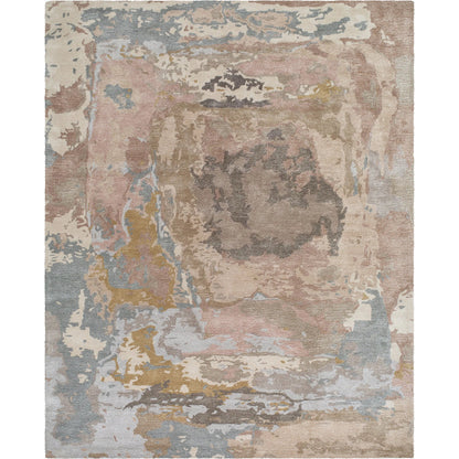 Kavita Rug - 534582 by Surya in dusty rose, sandstone, sky blue, slate gray, goldenrod, cream. Made from wool, viscose in a unique style.