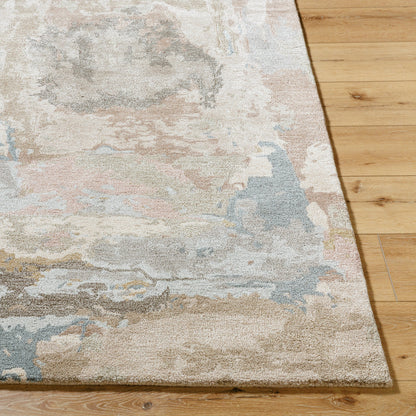 Kavita Rug - 534582 by Surya in warm grey, ash, sage, light silver. Made from wool, viscose in a unique style.