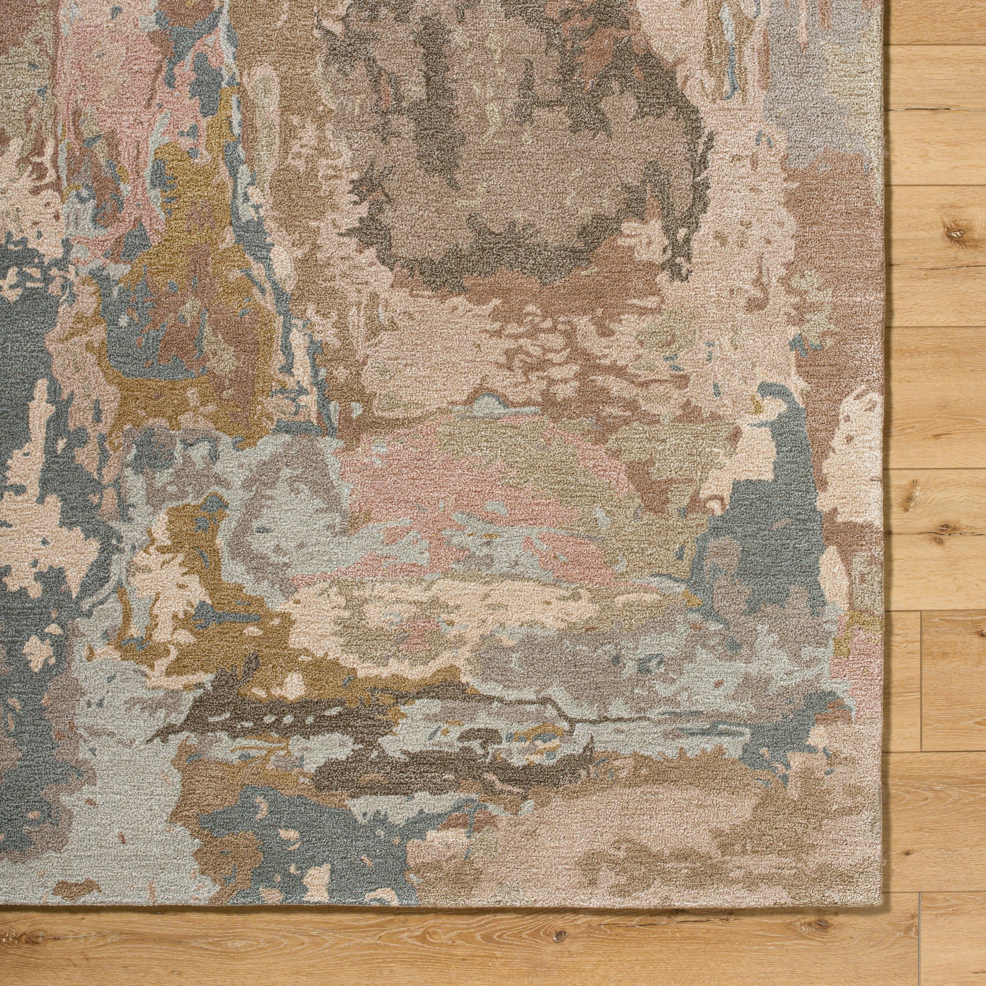 Kavita Rug - 534582 by Surya in warm grey, ash, sage, light silver. Made from wool, viscose in a unique style.