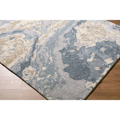 Kavita KVT-2330 Rug by Surya in slate gray, sandstone, ivory, taupe, charcoal. Made from wool, viscose in a unique style.