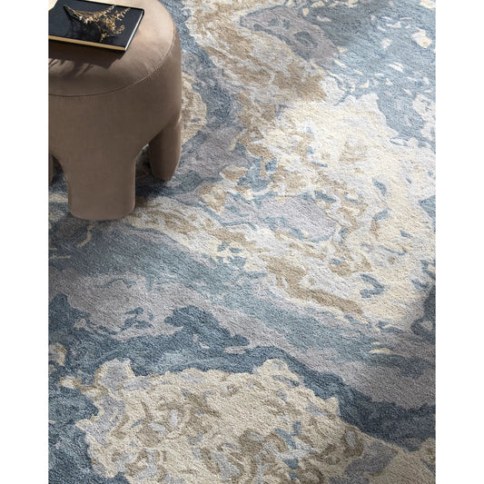 Kavita KVT-2330 Rug by Surya in slate gray, sandstone, ivory, taupe, charcoal. Made from wool, viscose in a unique style.