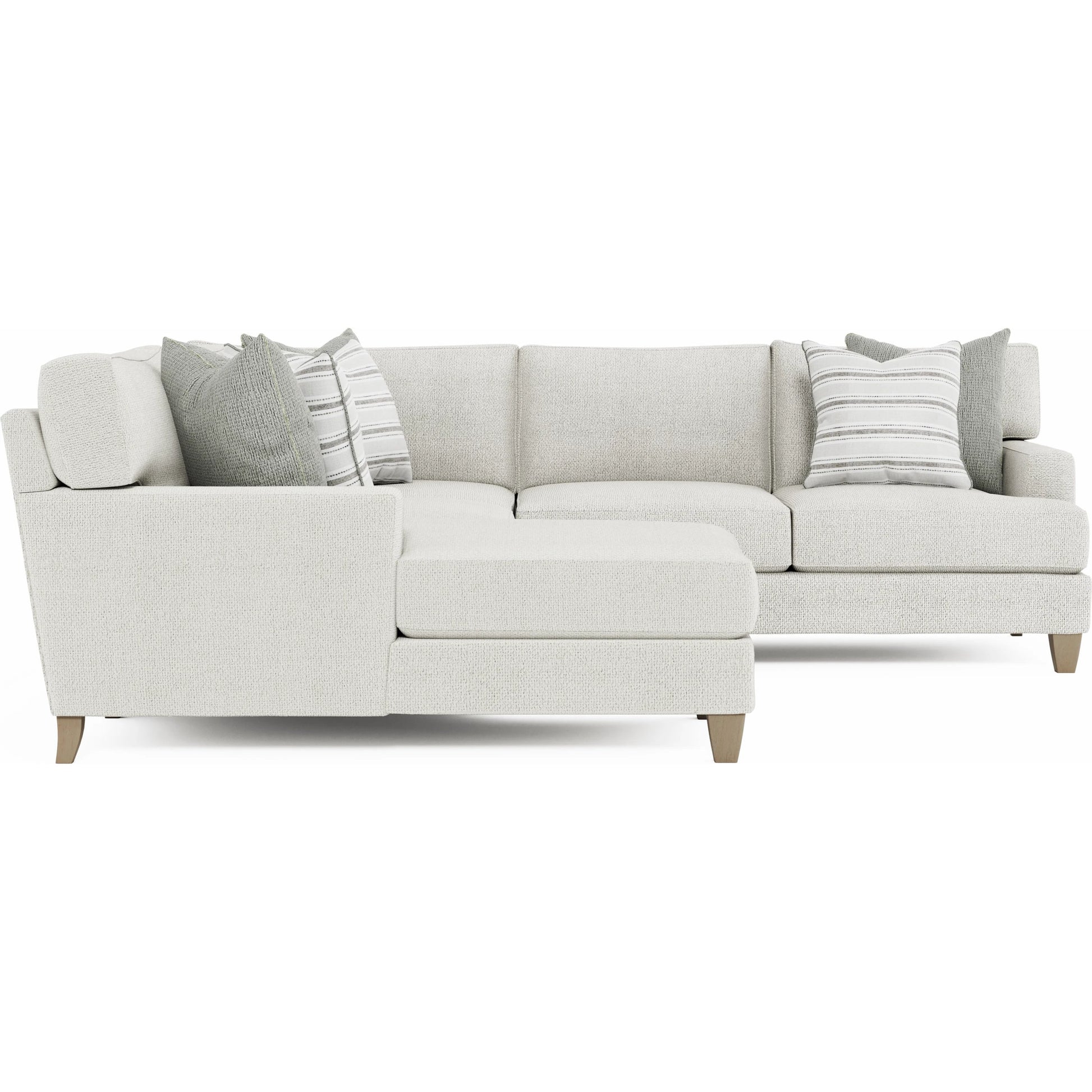 Mila 4-PIECE Fabric Sectional by Bernhardt in white. Made from fabric in a unique style.