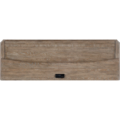 Sutter Computer Credenza by Hooker Furniture in claro. Made from cathedral oak veneers in a traditional style.