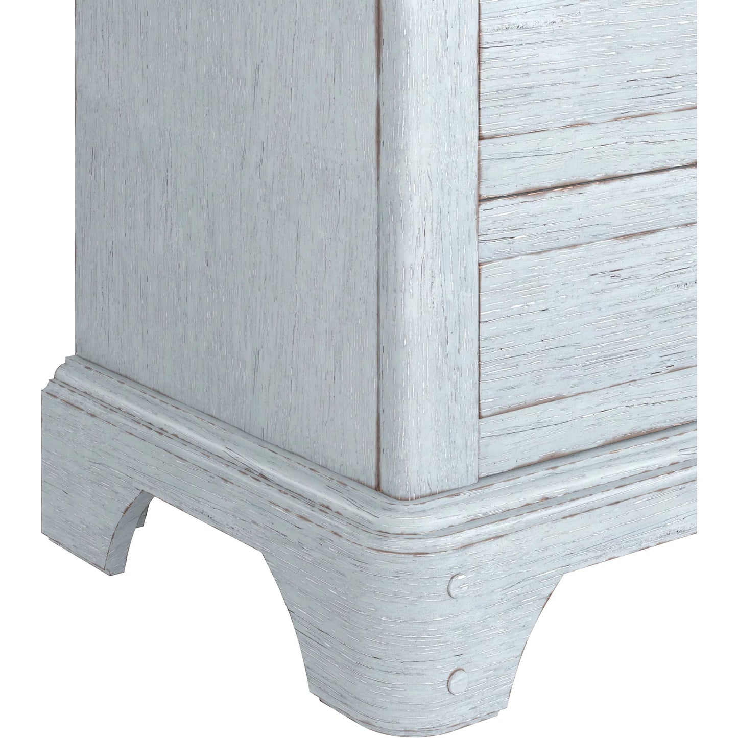 006 SI-2447964 | Closeup | Summer Creek Light Keeper's Nightstand by A.R.T. Furniture in shutter blue. Made from flakey cathedral oak veneer, parawood solids in a cottage & farmhouse style.