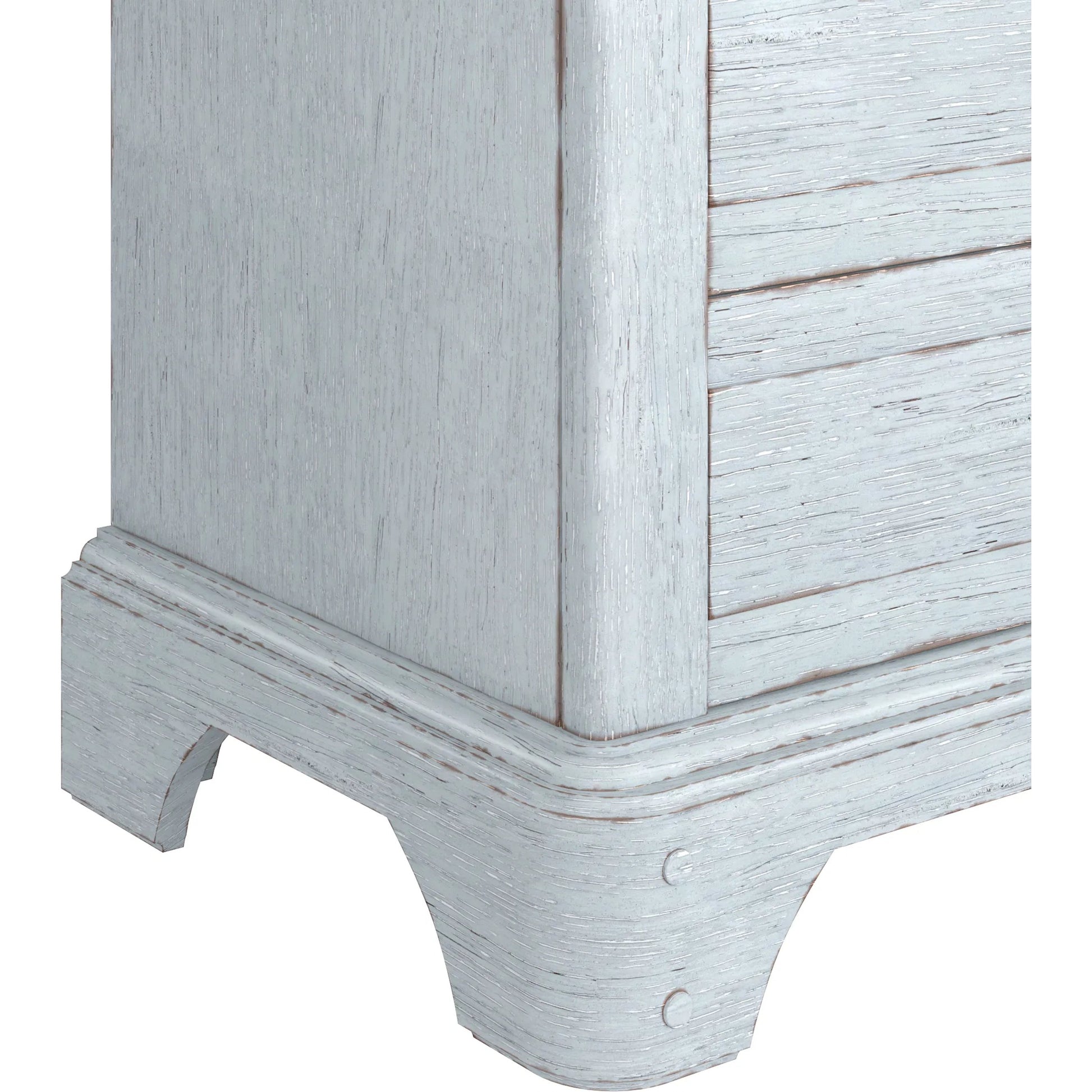 Summer Creek Light Keeper's Nightstand by A.R.T. Furniture in shutter blue. Made from flakey cathedral oak veneer, parawood solids in a cottage & farmhouse style.