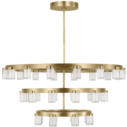 Esfera Three Tier X-Large Chandelier by Visual Comfort & Co.. Made from aluminum or brass in a unique style.
