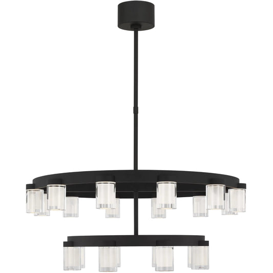 Esfera Two Tier Medium Chandelier by Visual Comfort & Co.. Made from aluminum or brass in a unique style.
