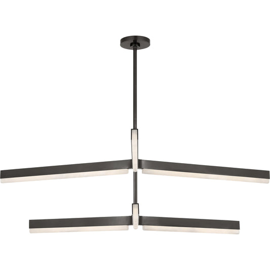 Linea 56" Two Tier Chandelier by Visual Comfort & Co.. Made from brass in a unique style.