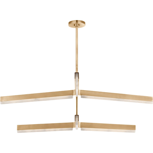Linea 56" Two Tier Chandelier by Visual Comfort & Co.. Made from brass in a unique style.