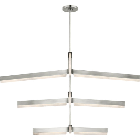 Linea 56" Three Tier Chandelier by Visual Comfort & Co.. Made from brass in a unique style.
