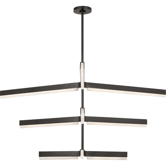 Linea 56" Three Tier Chandelier by Visual Comfort & Co.. Made from brass in a unique style.