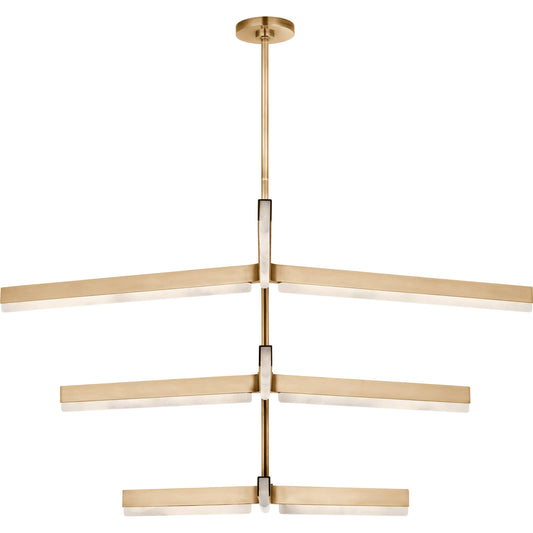 Linea 56" Three Tier Chandelier by Visual Comfort & Co.. Made from brass in a unique style.