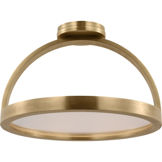Cerne Large Semi Flush by Visual Comfort & Co. in natural brass. Made from brass in a unique style.