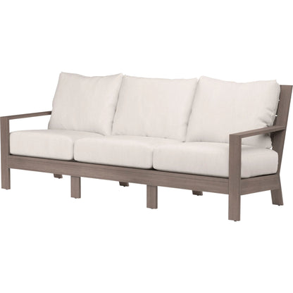 Laguna Outdoor Sofa by Sunset West in browns. Made from aluminum in a modern style.