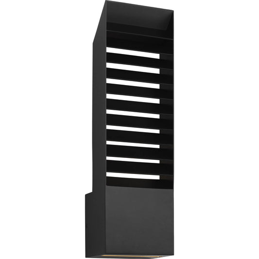 Lamel 19" Wall Light by Visual Comfort & Co. in outdoor black. Made from aluminum in a unique style.