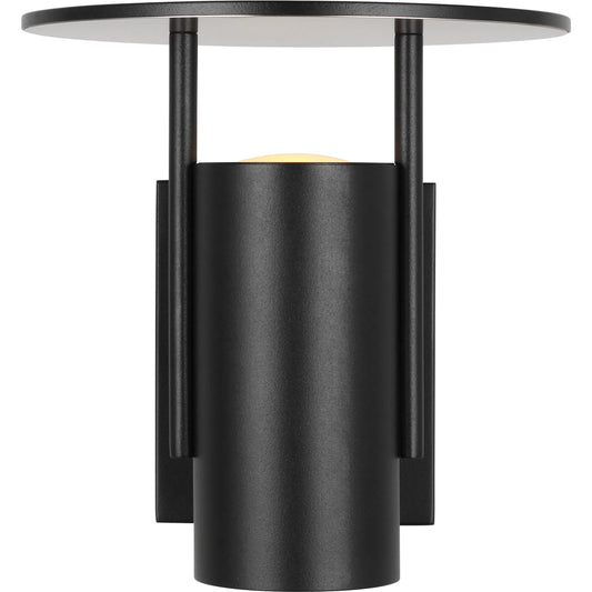 Ronan 8" Wall by Visual Comfort & Co. in outdoor black. Made from aluminum in a unique style.