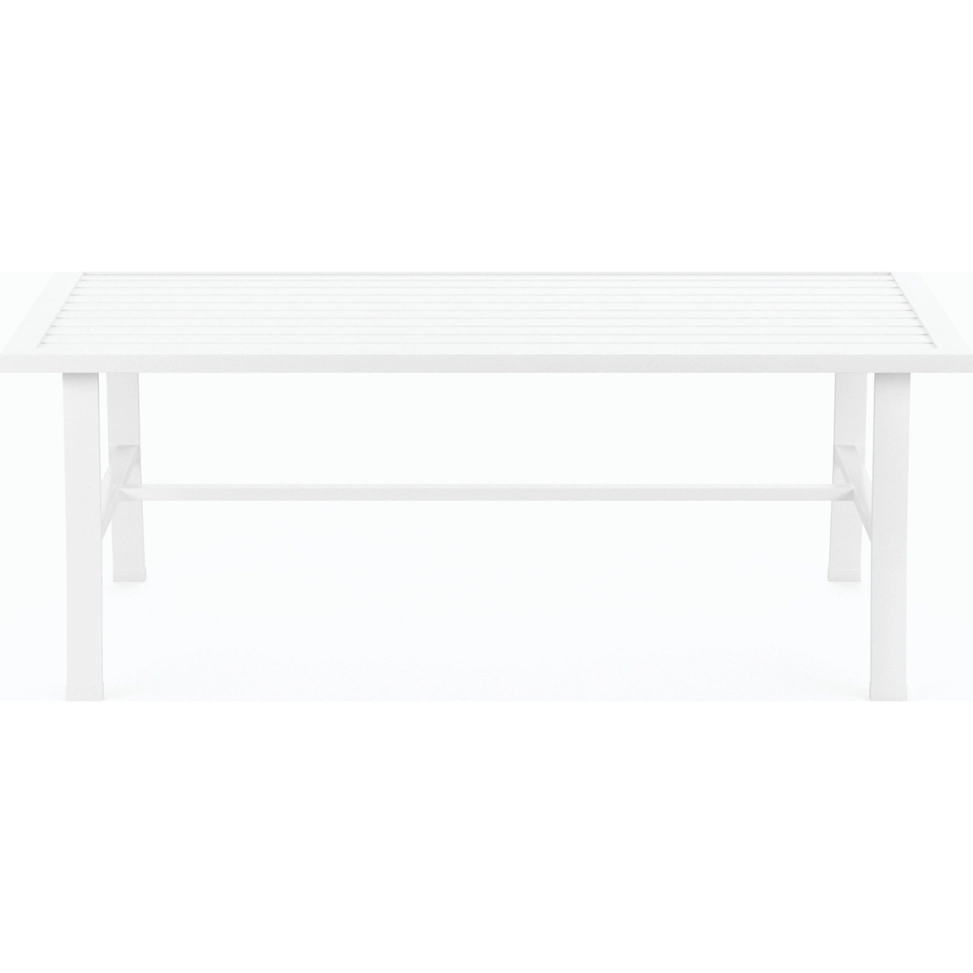 Bristol Outdoor Coffee Table by Sunset West in white. Made from aluminum in a modern style.