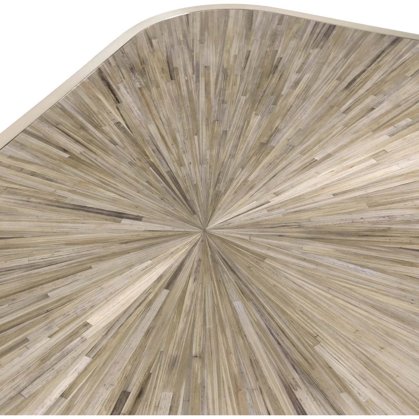 005 SI-2535772 | Closeup | Terra Pedestal Cocktail Table by Jonathan Charles in natural straw. Made from main straw in a unique style.