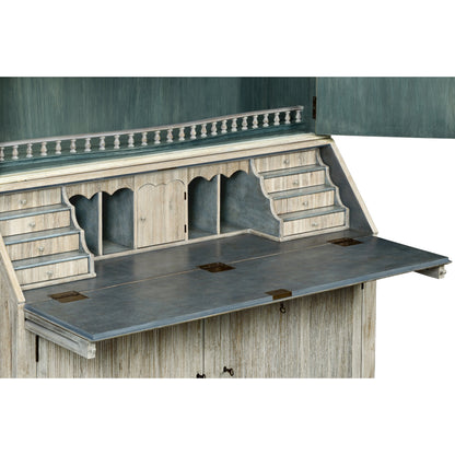 William Yeoward Alnwick Bureau by Jonathan Charles in white and washed acacia. Made from acacia in a cottage & farmhouse style.