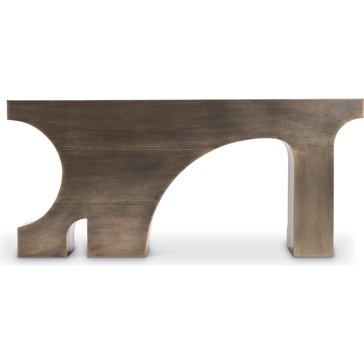 004 SI-2524022 | Additional Silo | Argos Console Table by Bernhardt in aged brass. Made from metal in a rustic style.
