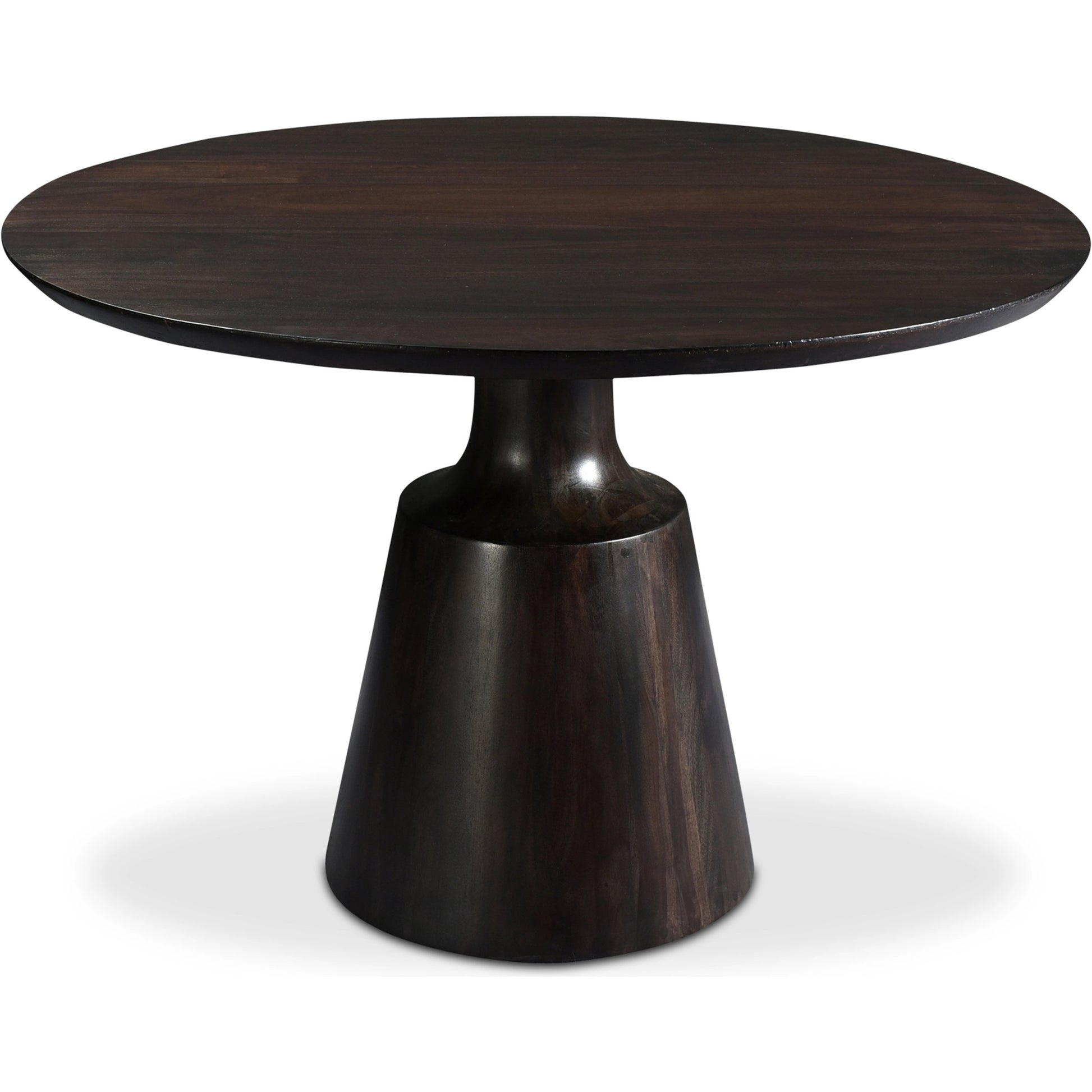 Myron Dining Table by Moe's Home Collection in dark brown. Made from solid sheesham in a modern style.