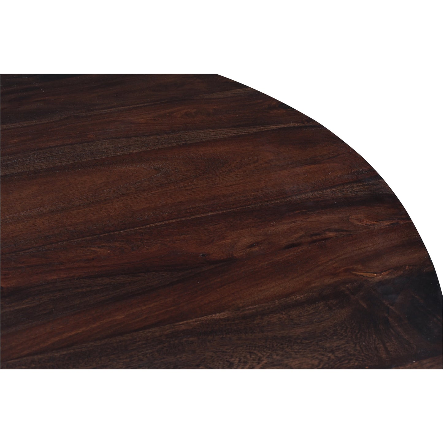 008 SI-2121991 | Closeup | Myron Dining Table by Moe's Home Collection in dark brown. Made from solid sheesham in a modern style.