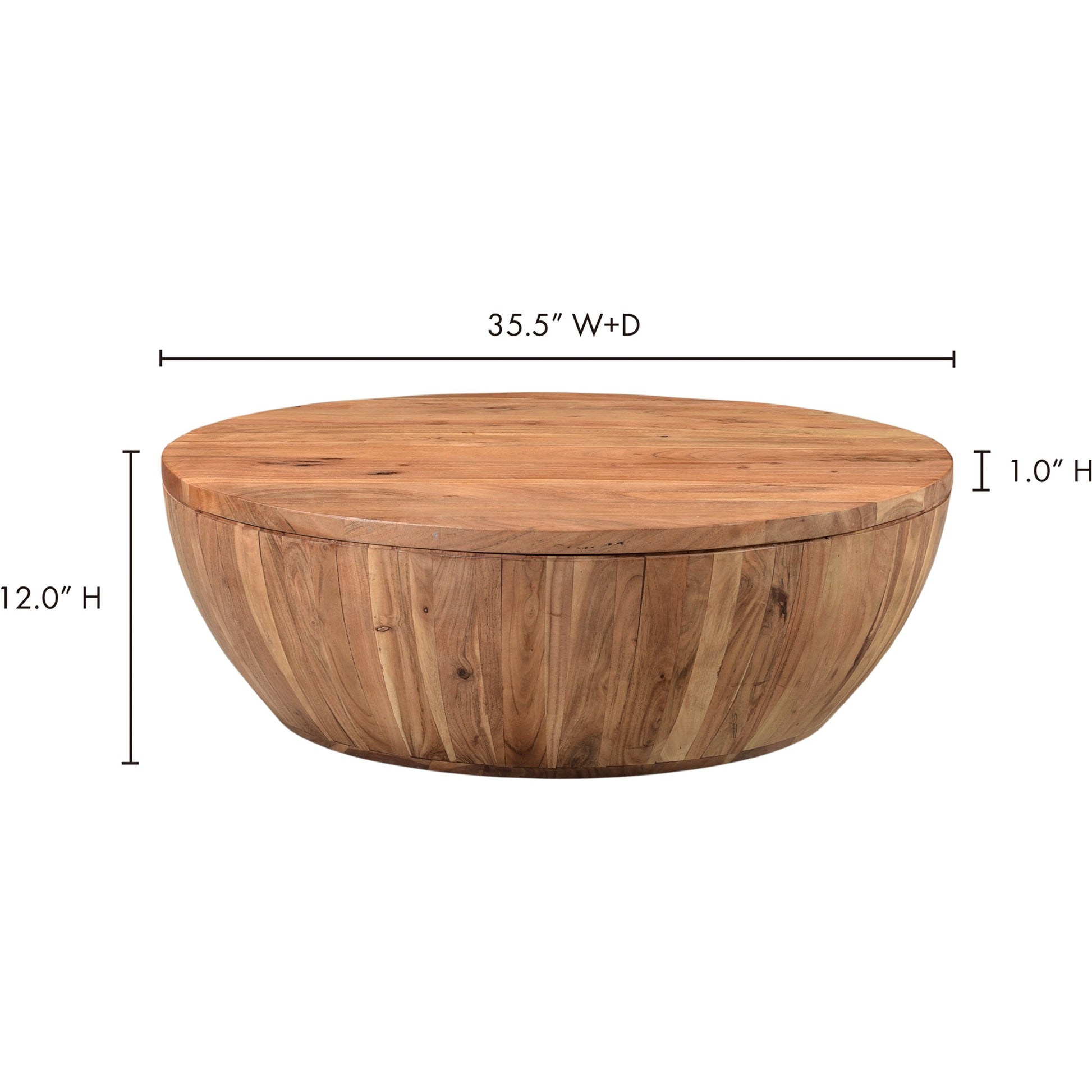 Eske Storage Table by Moe's Home Collection. Made from solid acacia wood in a rustic style.