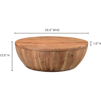 Eske Storage Table by Moe's Home Collection. Made from solid acacia wood in a rustic style.
