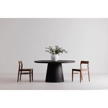 Cember Dining Table by Moe's Home Collection in black. Made from solid mango wood in a modern style.