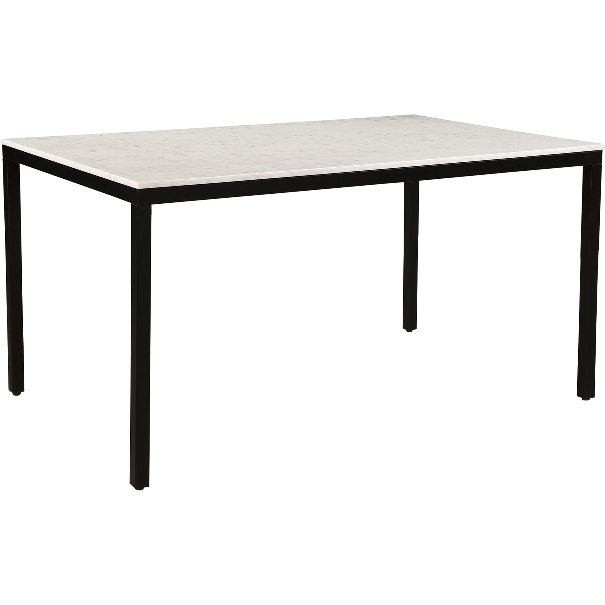Parson Dining Table by Moe's Home Collection in white. Made from marble, iron, mdf in a modern style.