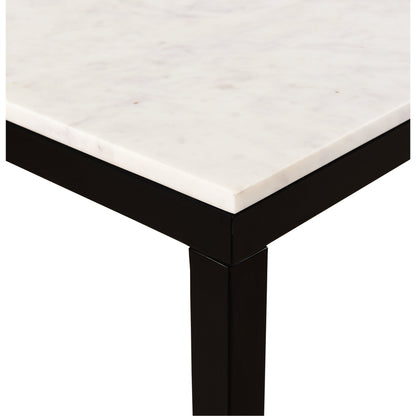 Parson Dining Table by Moe's Home Collection in white. Made from marble, iron, mdf in a modern style.