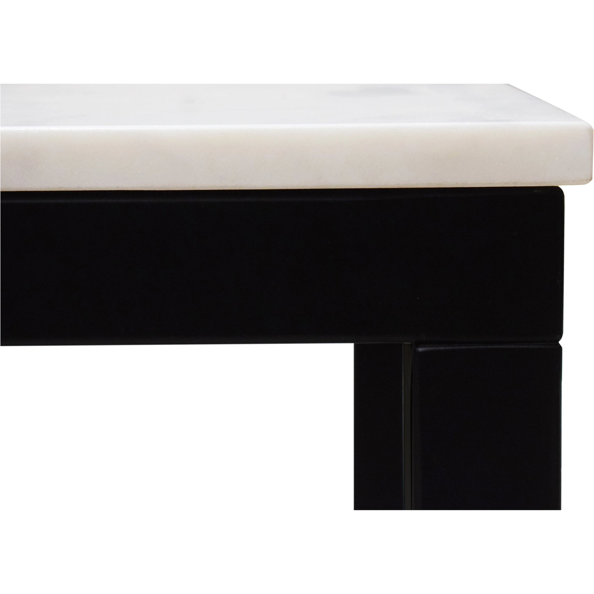Parson Mini Desk by Moe's Home Collection in white. Made from marble, iron, mdf in a modern style.