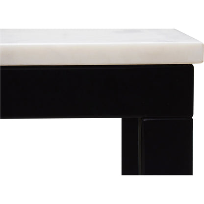 Parson Mini Desk by Moe's Home Collection in white. Made from marble, iron, mdf in a modern style.