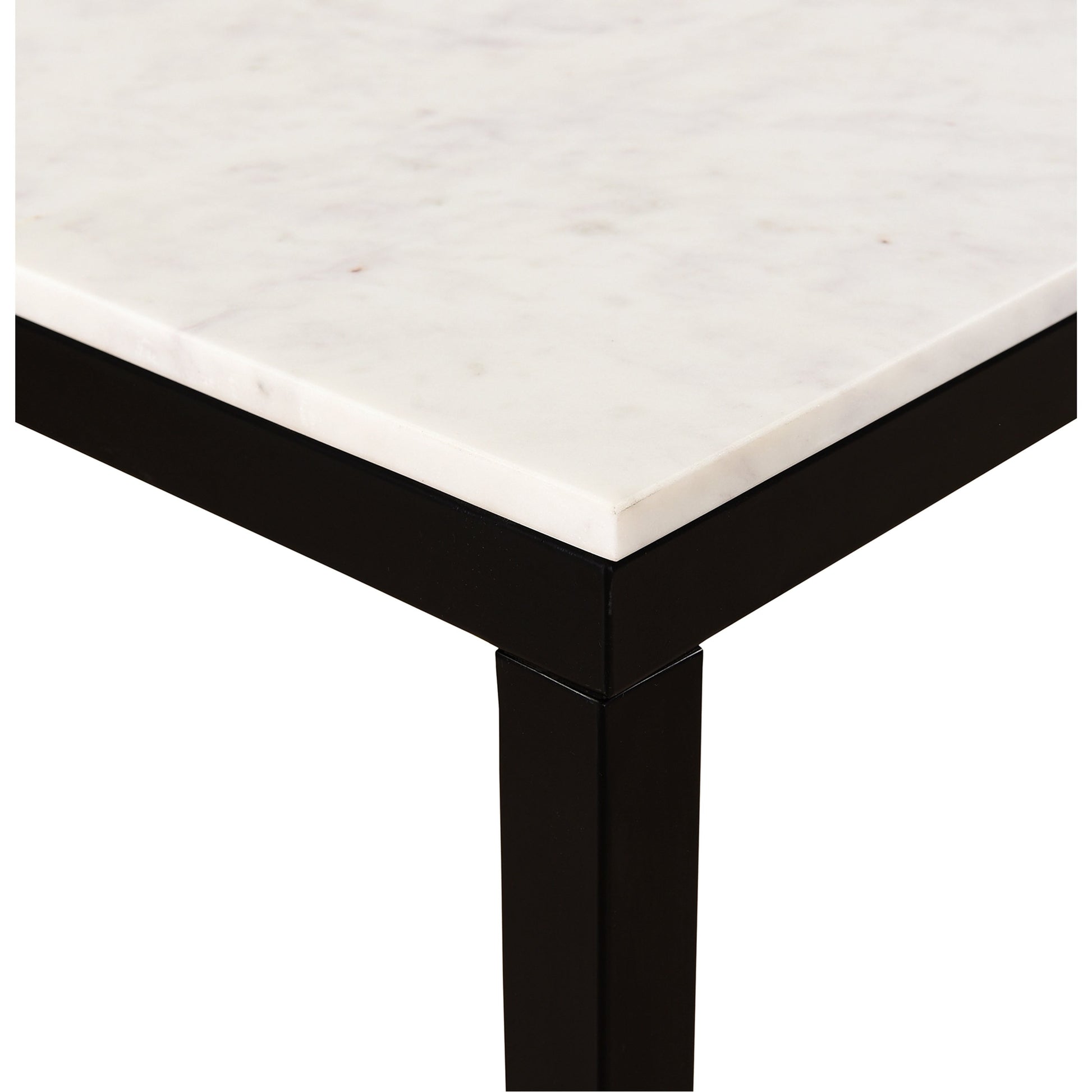 Parson Mini Desk by Moe's Home Collection in white. Made from marble, iron, mdf in a modern style.