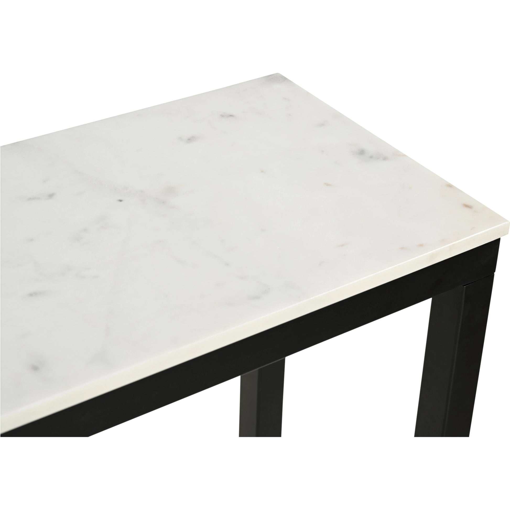 Parson Console Table by Moe's Home Collection in white. Made from marble, mdf in a modern style.