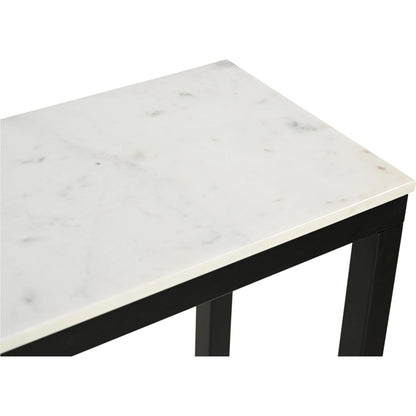 Parson Console Table by Moe's Home Collection in white. Made from marble, mdf in a modern style.