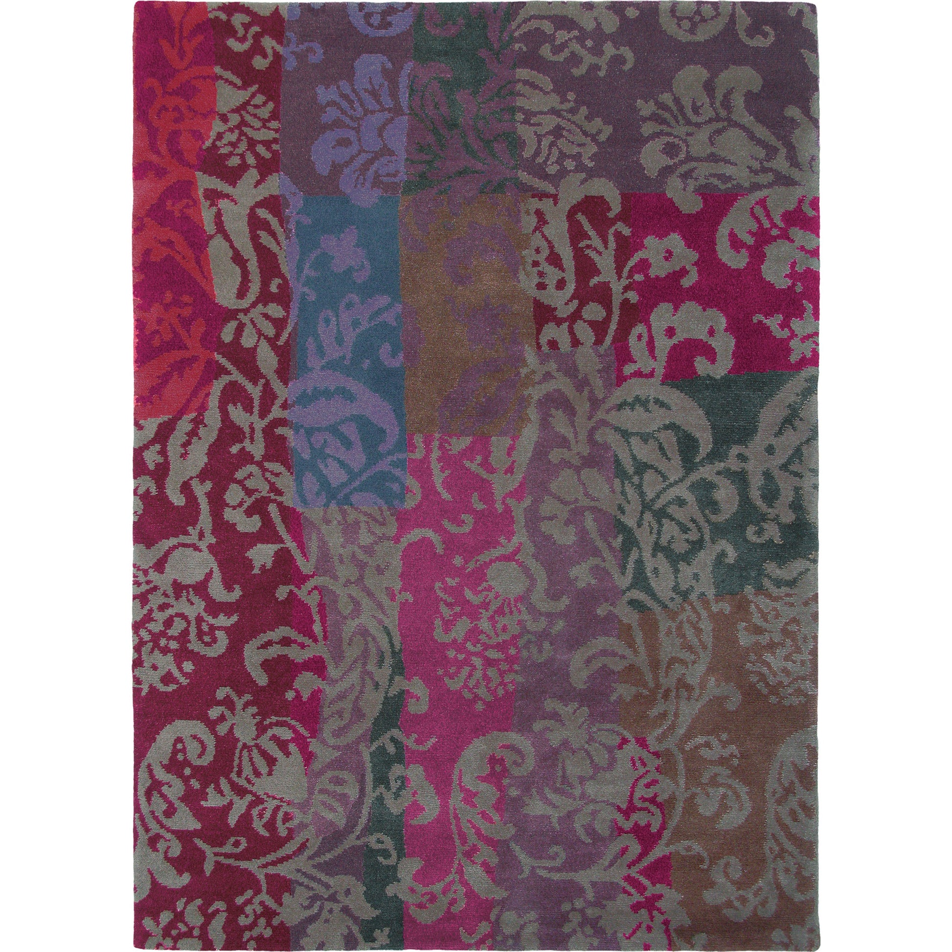 Kyah KYA-9090 Rug by Surya in pink, red, blue, green. Made from 100% new zealand wool in a unique style.