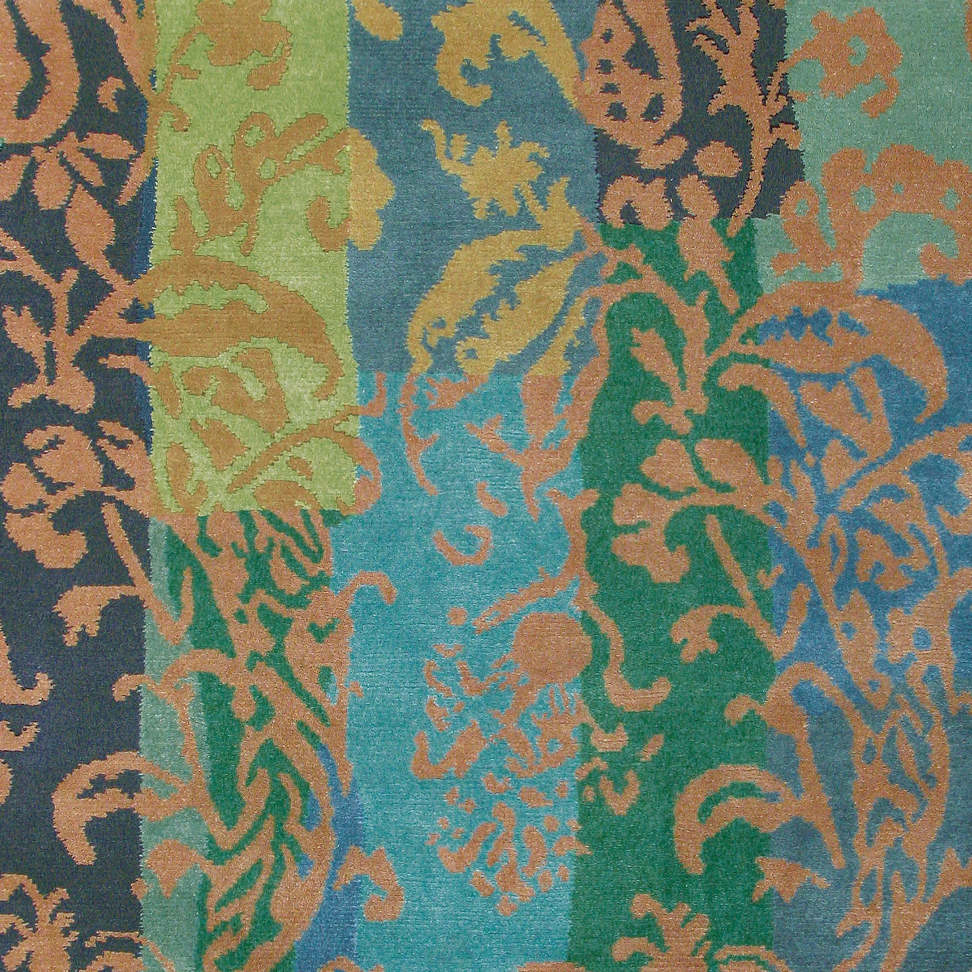 Kyah KYA-9091 Rug by Surya in blue, green. Made from 100% new zealand wool in a unique style.