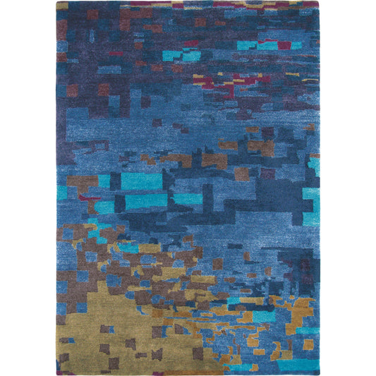 Kyah Rug - 15437 by Surya in navy, bright blue. Made from 100% new zealand wool in a unique style.