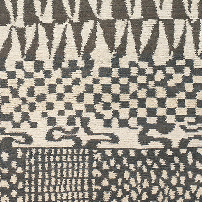Kyah KYA-9110 Rug by Surya in off-white, dark grey. Made from 100% new zealand wool in a unique style.