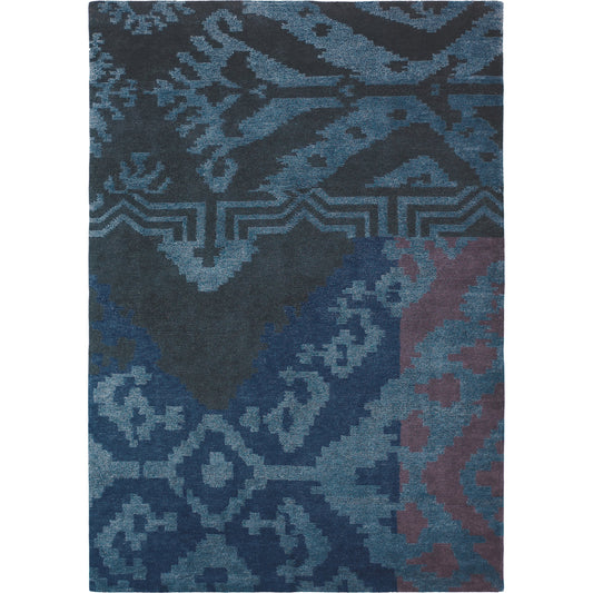 Kyah Rug - 15461 by Surya in dark blue, pink, gray. Made from 100% new zealand wool in a unique style.