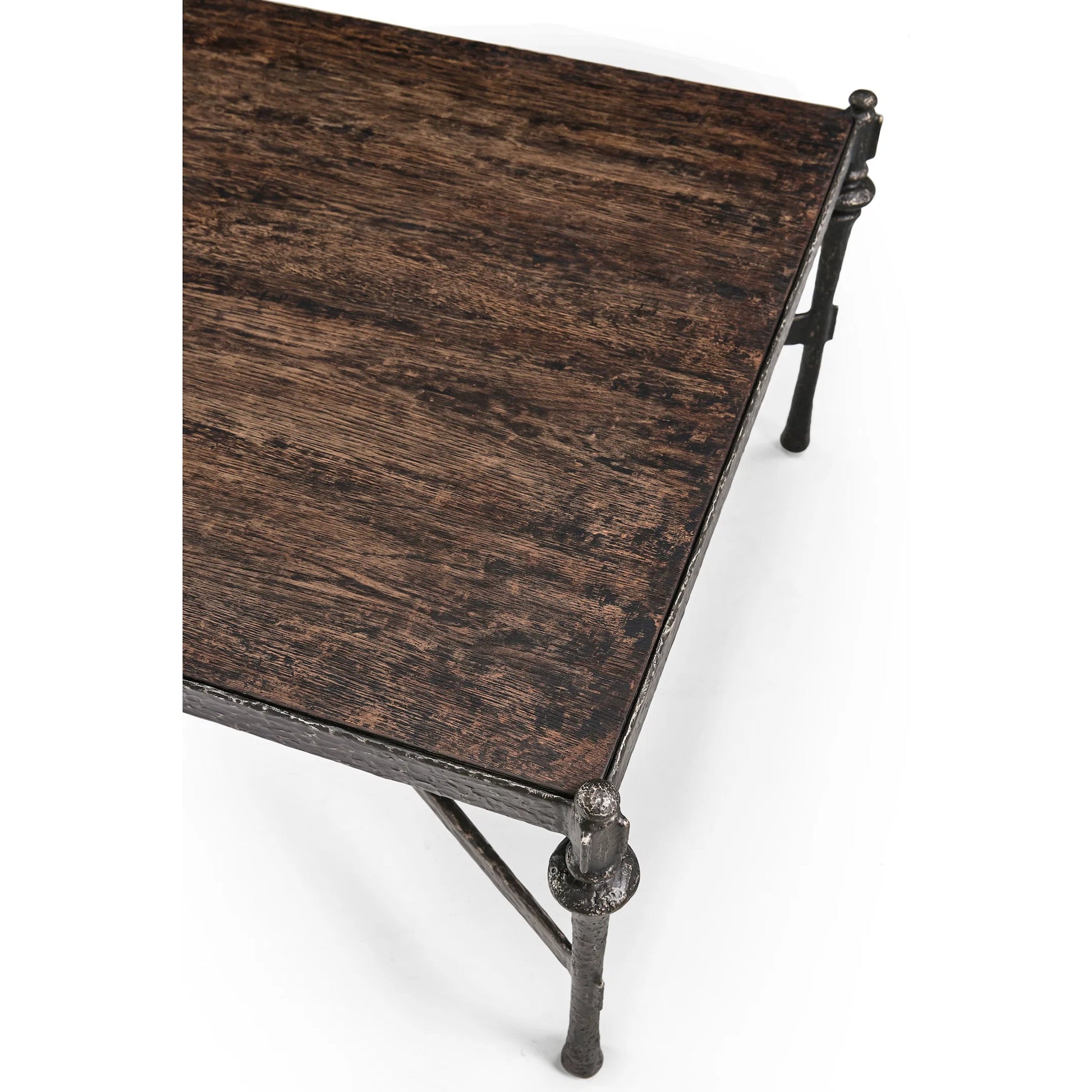 Terravita Cocktail Table by Jonathan Charles in black caldera oak. Made from oak veneer in a cottage & farmhouse style.