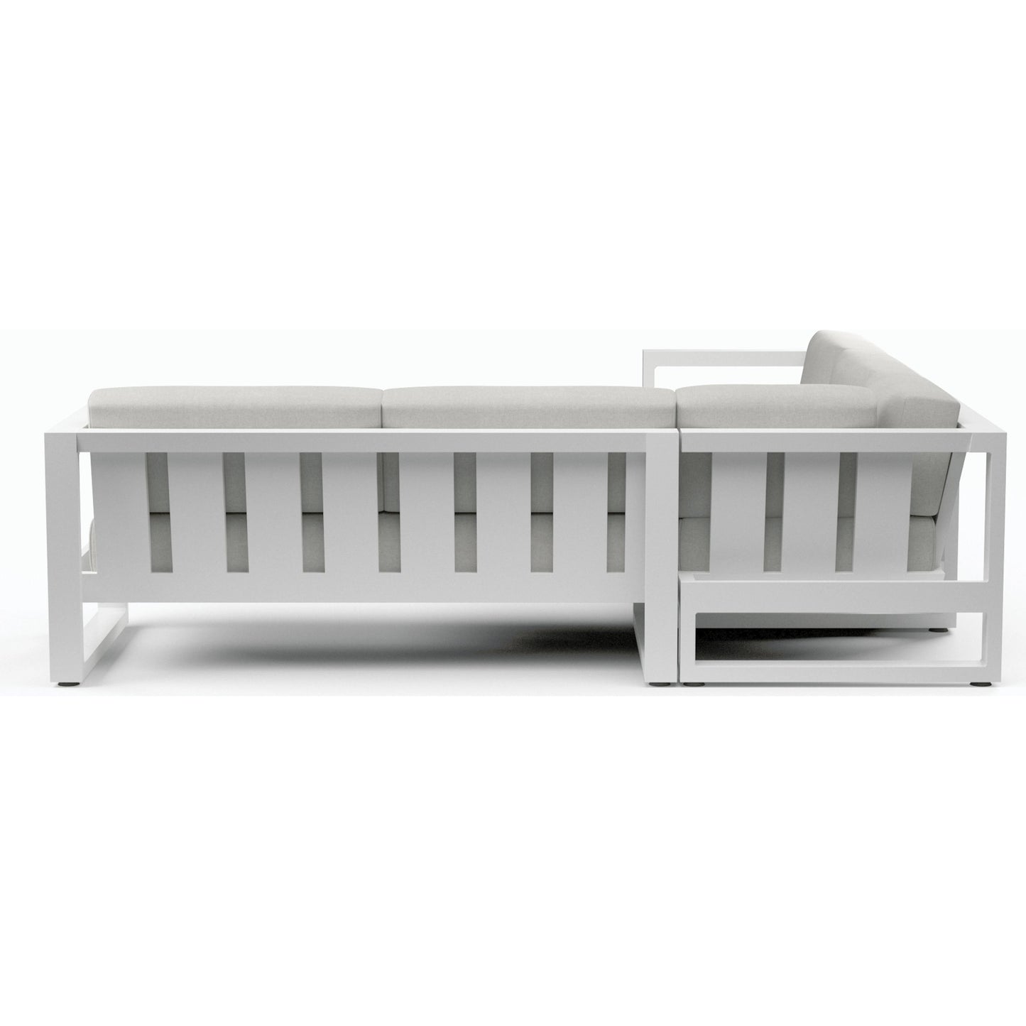 002 SI-2167153 | Additional Silo | Newport Outdoor Sectional by Sunset West in frost. Made from aluminum in a modern style.