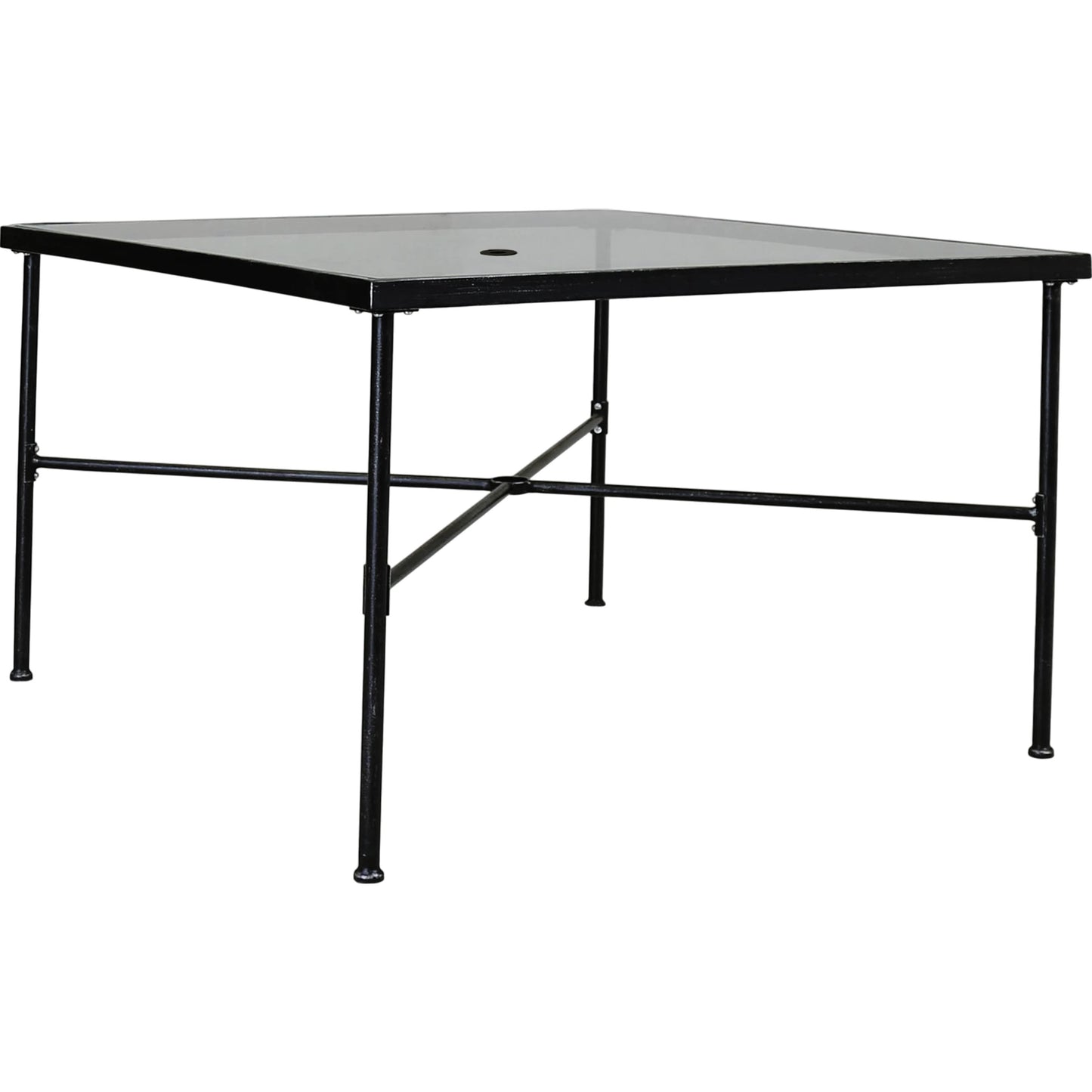 001 SI-2166928 | Primary Silo | Provence Outdoor 44" Dining Table by Sunset West in pewter. Made from wrought iron in a modern style.