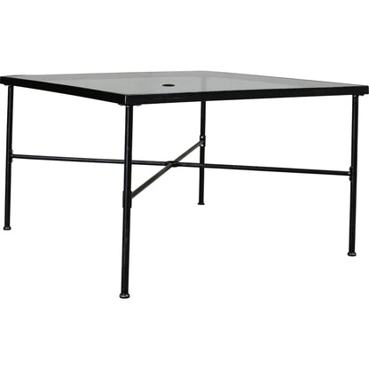 Provence Outdoor 44" Dining Table by Sunset West in pewter. Made from wrought iron in a modern style.