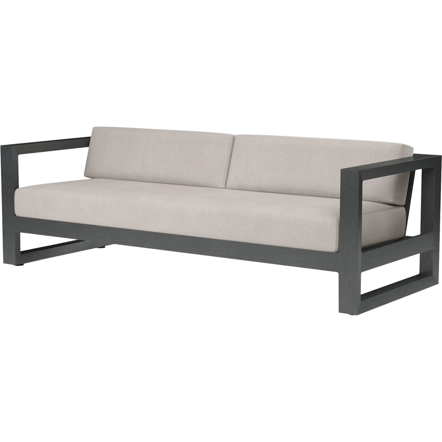 004 SI-2513875 | Primary Silo | Redondo Outdoor Sofa by Sunset West in grays. Made from aluminum in a modern style.