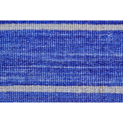 Santino Transitional Stripes Rug - 0562F by Feizy in blue. Made from wool in a unique style.