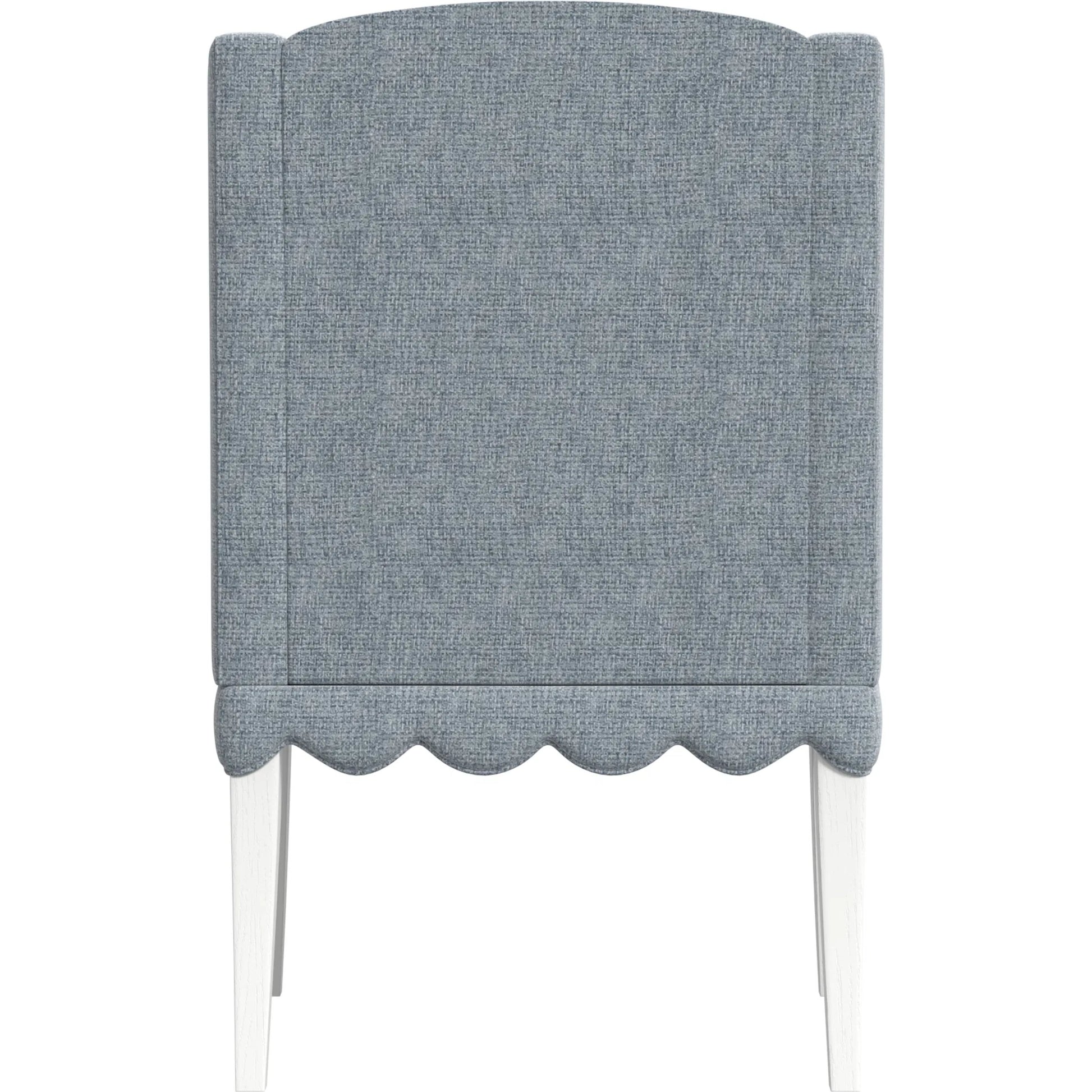 Haven Upholstered Hostess Chair (Set of 2) by A.R.T. Furniture in sea blue and warm white. Made from parawood solids, oak veneer in a transitional style.