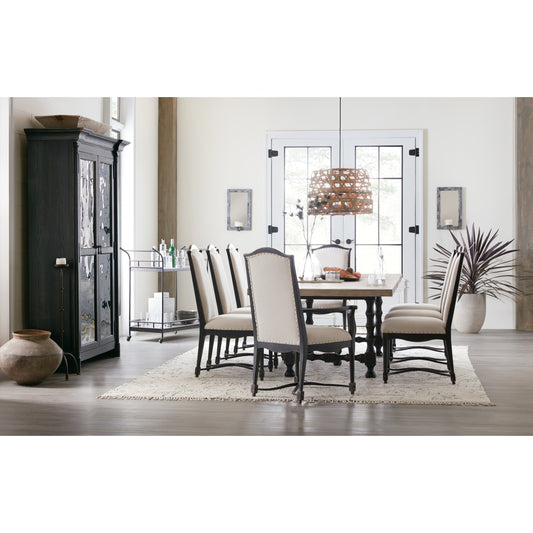 Ciao Bella Upholstered Side Chair (Set of 2) by Hooker Furniture in beige. Made from fabric, nailheads in a traditional style.
