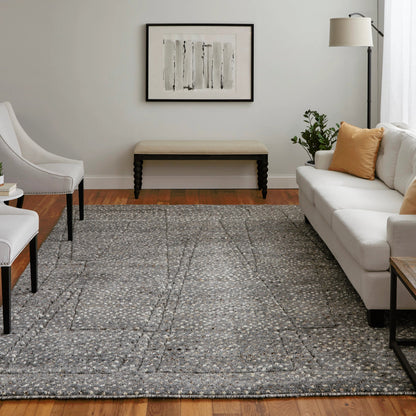 Dering Polka Dots Rug - T27T6042 by Thom Felicia by Feizy Rugs in gray, tan, taupe. Made from wool in a unique style.